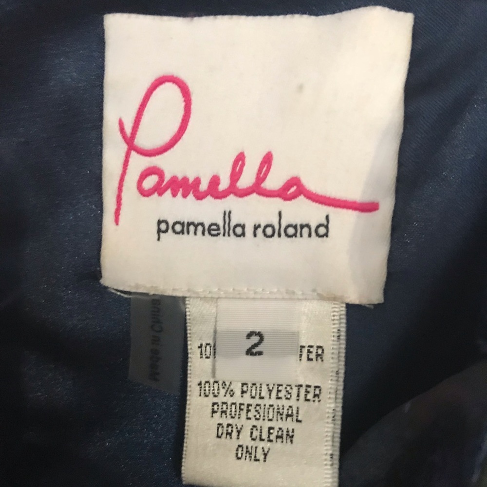 Pamella Roland Jacquard Floral Gown with train - Picture 5 of 5